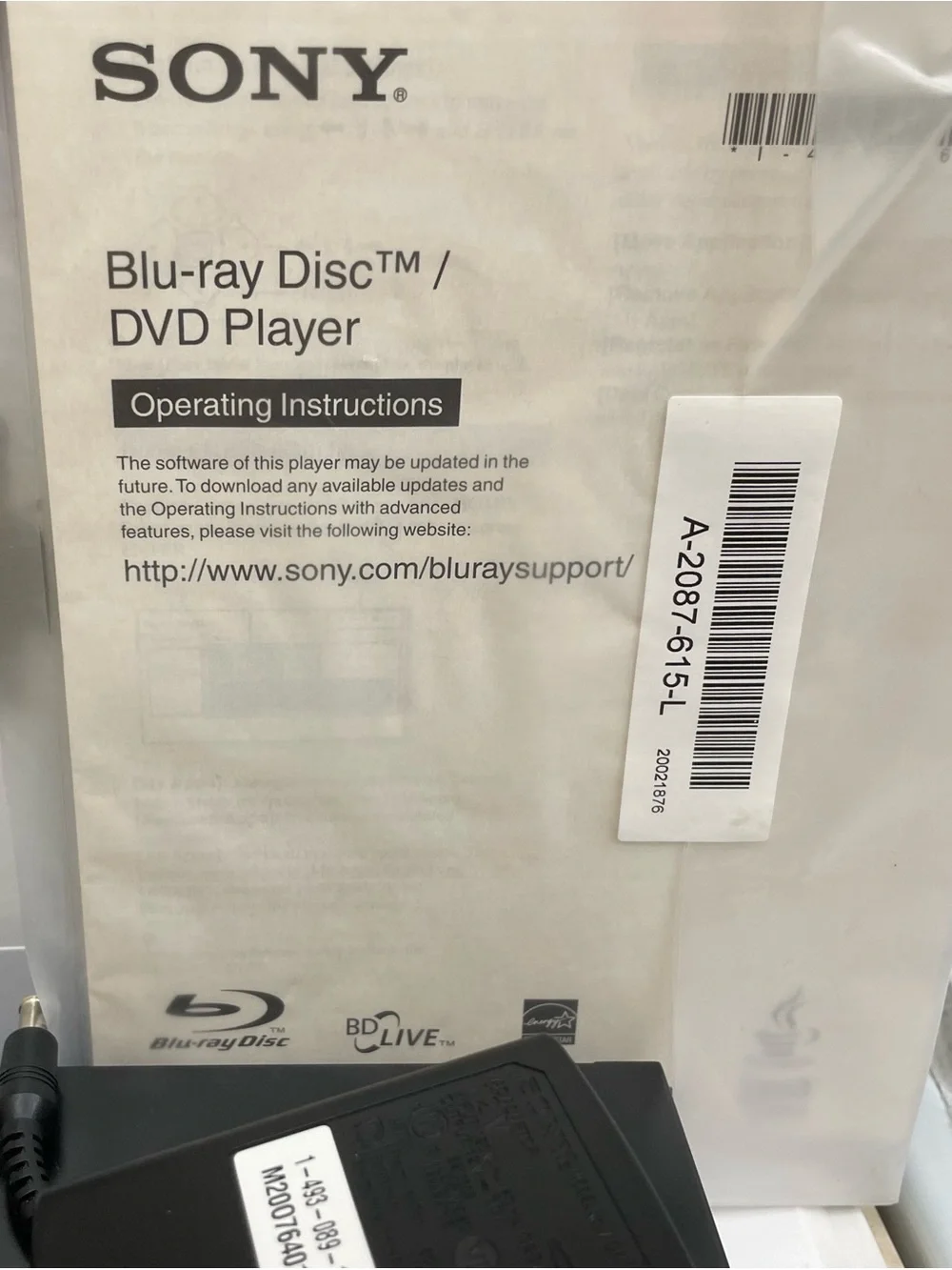 Sony BDP-S3700 Blu-Ray Disc DVD Player Cord & Remote Tested Works